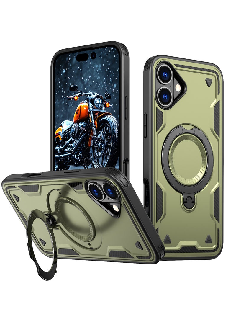 XLogiX ArmourX Series for iPhone 16 (6.1") – Rugged Armor Case with Built-in Kickstand, Ring Holder & MagSafe Compatibility. - Image 1