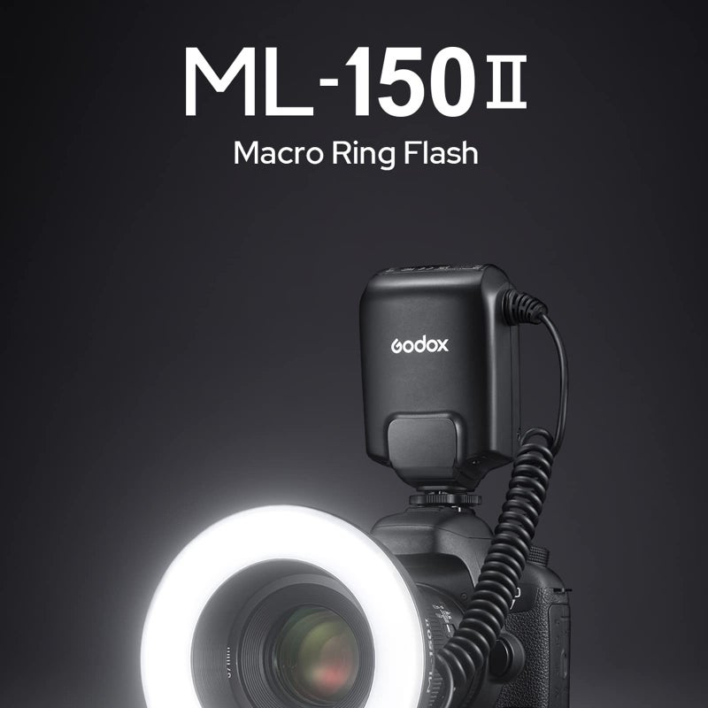 Godox ML-150II Macro Ring Flash Light GN12 with 8 Lens Adapter Rings for Canon Nikon Pentax Olympus DSLR Cameras - Image 2