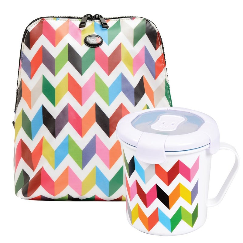 French Bull 23 oz Soup Mug With Handle and Vented Lid Food Storage-Cool Grip Leak Proof Dishwasher and Microwave Safe Lunch Travel Airtight (Ziggy) - Image 3