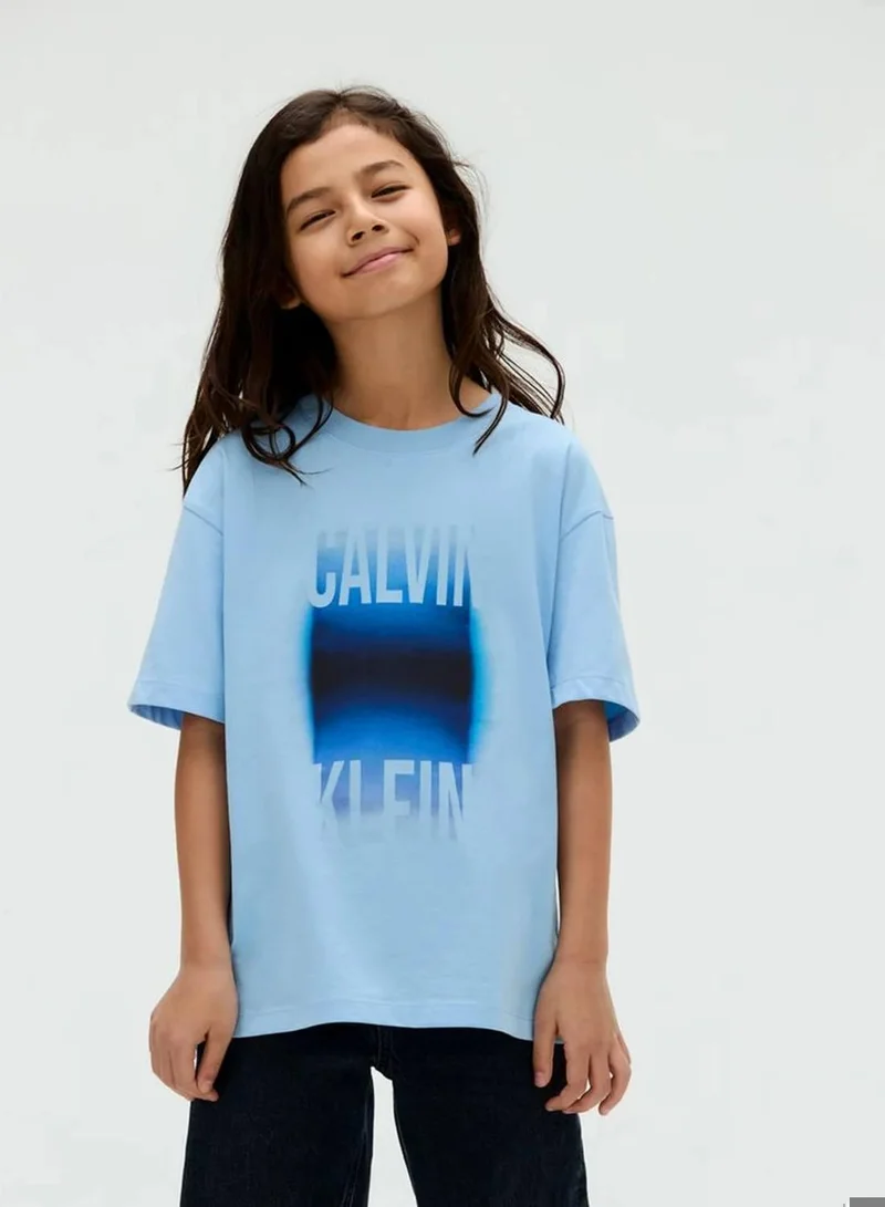 Calvin Klein Jeans Blue Bell Gradient Graphic Logo T-Shirt for Men | Best Price UAE