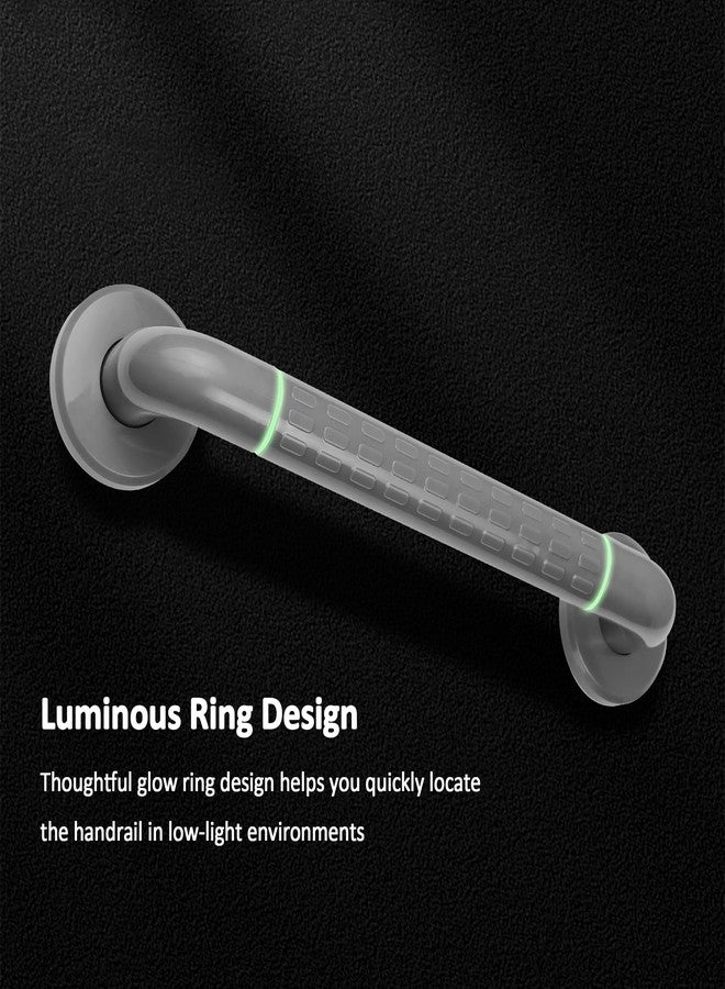 Rackickyer Shower Grab Bar,2 Pack 12 Inch 1.25" Diameter Non-Slip Grips Bathroom Bars with Glow-in-Dark Dots for Bathtubs and Showers, Handicap Shower Grab Bar for Seniors Elderly - Image 4