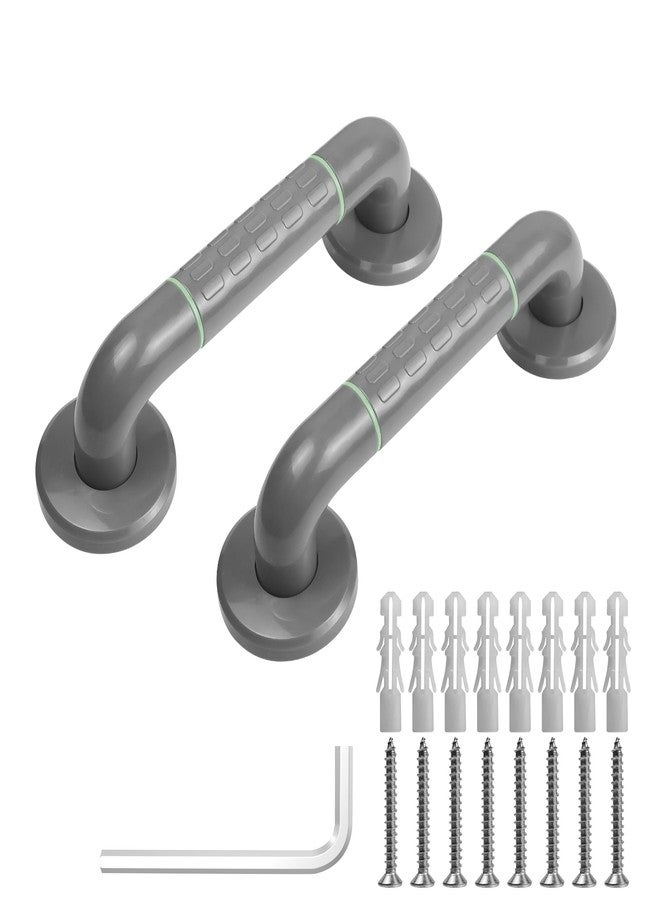Rackickyer Shower Grab Bar,2 Pack 12 Inch 1.25" Diameter Non-Slip Grips Bathroom Bars with Glow-in-Dark Dots for Bathtubs and Showers, Handicap Shower Grab Bar for Seniors Elderly - Image 1