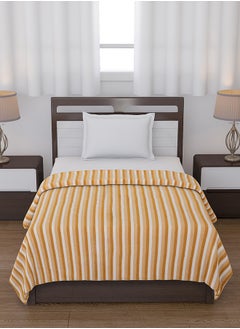 Status Contract All Season Multipurpose Polar Fleece/Summer AC Blanket/Single Bed Blanket/Light Weight Blanket, Yellow, 130 X 215 Cm  - Image 1