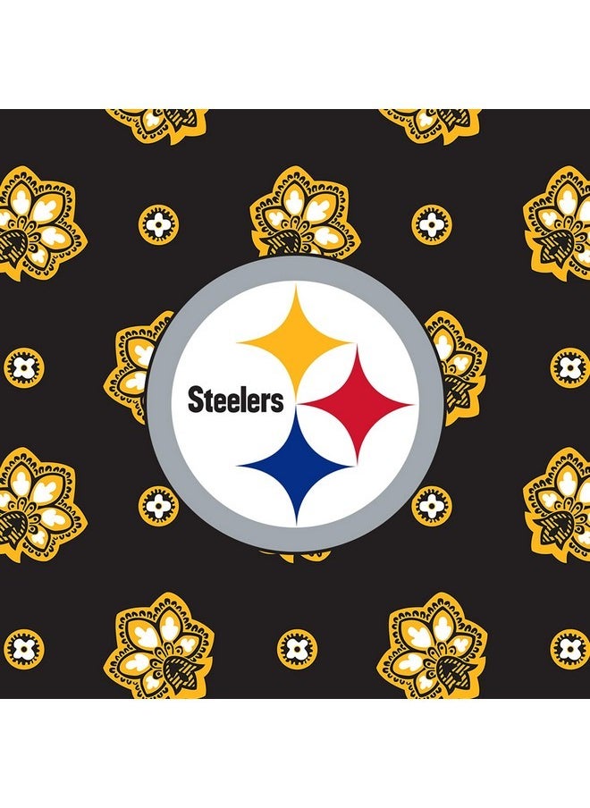 Vera Bradley - Women'S Cotton Nfl Medium Cosmetic Makeup Organizer Bag (Multiple Teams Available), Pittsburghsteelersonblack/Yellowbandana - Image 1