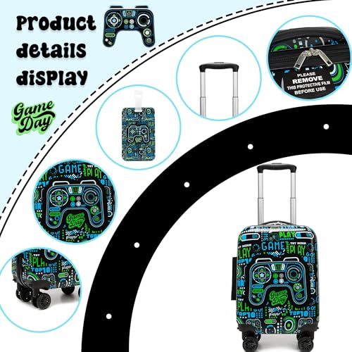Homskiii Kid's Luggage Set 5 Piece Suitcase Set 16" Hardside Luggage with Spinner Wheels Boys Carry on Toddler Travel Rolling Luggage Airline Approved - Image 3
