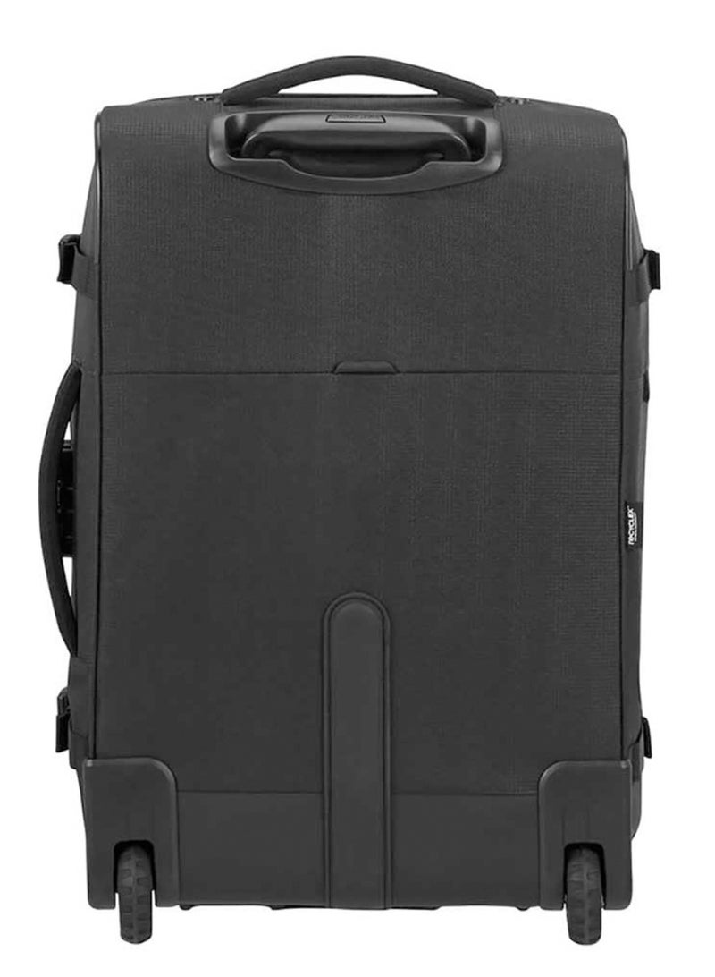 سامسونايت Roader Wheeled Duffle Bag, Cabin Size 55 cm / 20 inch, Polyester, Black|RPET|TSA Lock|ID Tag|Front Storage Section - 2 Years International Warranty - Image 2