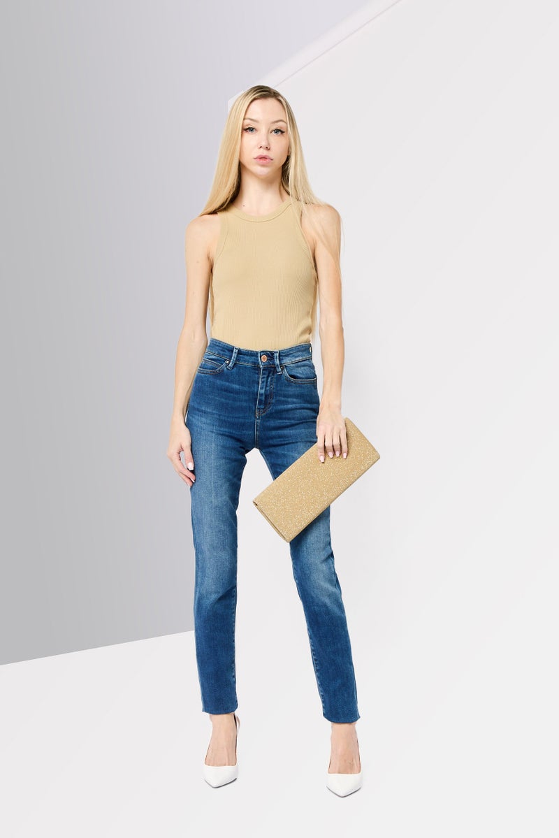 GUESS Women Skinny Fit Washed No Stretch  Denim, Blue - Image 2