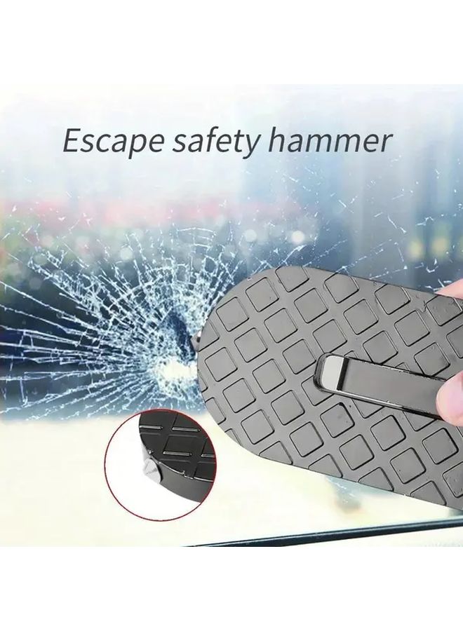Black Foldable Car Roof Rack Step Ladder Pedal Safety Hammer RV Hook Universal - Image 5