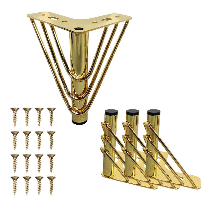 ZOHRA Hardware Triple V Hairpin Multi pin 4PC Metal Furniture Legs Latest Style Coffee Table Sofa Feet Kitchen Table Legs Bathroom Cabinet Cupboard Feet 4 INCH  - Image 5