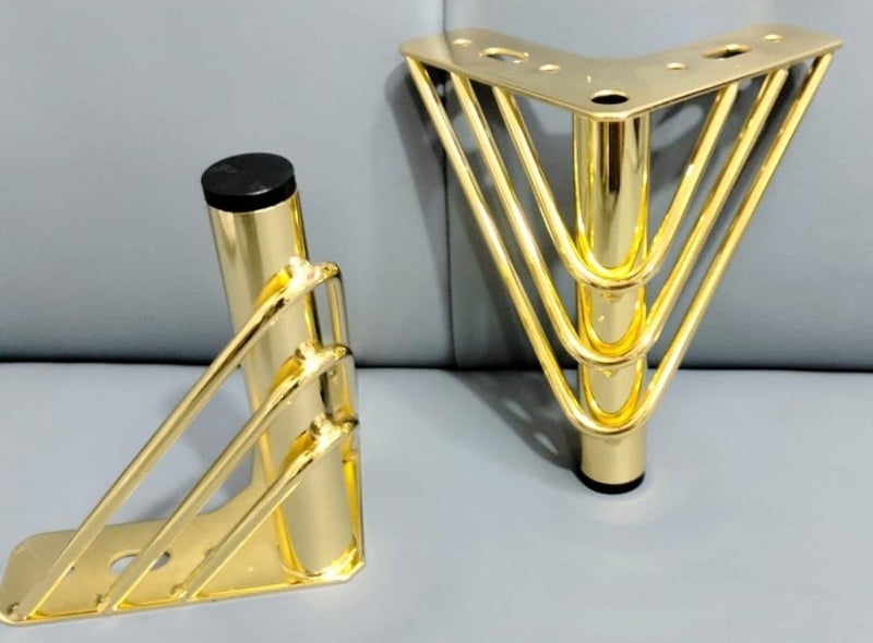 ZOHRA Hardware Triple V Hairpin Multi pin 4PC Metal Furniture Legs Latest Style Coffee Table Sofa Feet Kitchen Table Legs Bathroom Cabinet Cupboard Feet 4 INCH  - Image 4