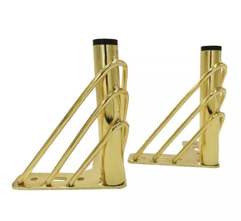 ZOHRA Hardware Triple V Hairpin Multi pin 4PC Metal Furniture Legs Latest Style Coffee Table Sofa Feet Kitchen Table Legs Bathroom Cabinet Cupboard Feet 4 INCH  - Image 3