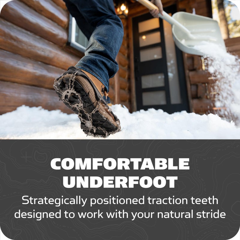 Yaktrax Adventure Grip Crampons- Durable Winter Traction Device with Stainless Steel Spikes for Ice and Snow, Flexible Rubber Upper, Fits Various Footwear, Ideal for Hiking and Mountaineering - Image 5