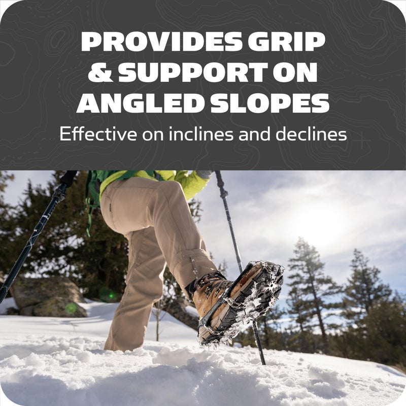 Yaktrax Adventure Grip Crampons- Durable Winter Traction Device with Stainless Steel Spikes for Ice and Snow, Flexible Rubber Upper, Fits Various Footwear, Ideal for Hiking and Mountaineering - Image 4