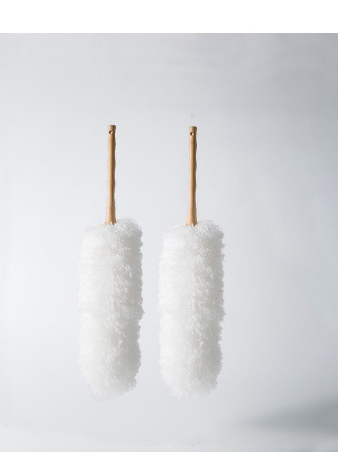 لففا ليفافا غبار الغبار - 2 حزمة غبار الألياف الدقيقة ، مجتمعات غبار الريش القابلة للثني ، مناسبة لتنظيف غبار الأثاث ، الستائر ، وغبار المكتب.  (أبيض) - Image 2