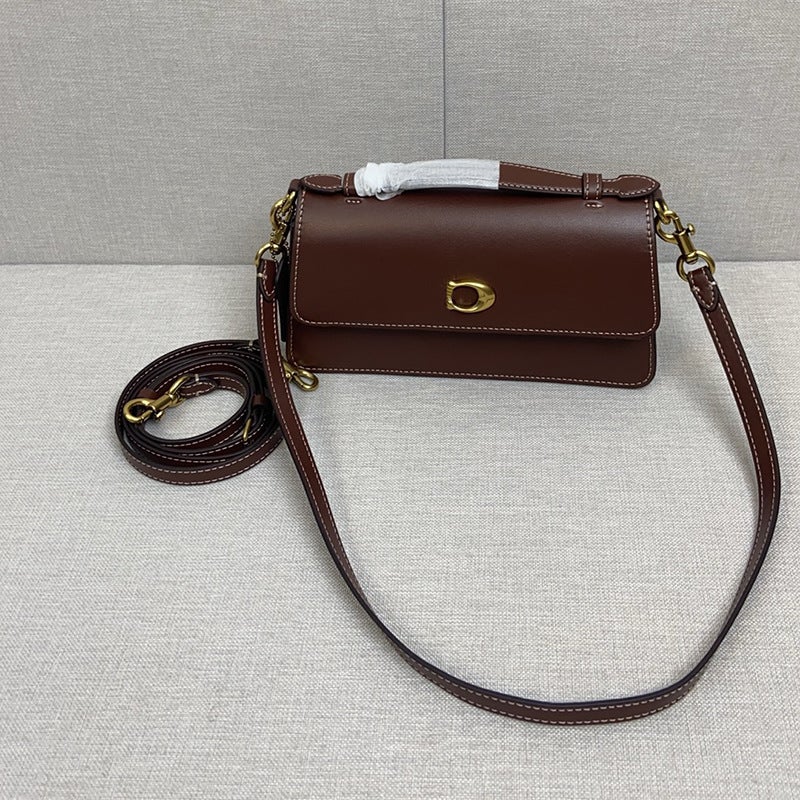 JUNO BAG one-shoulder diagonal bag Dark chocolate color