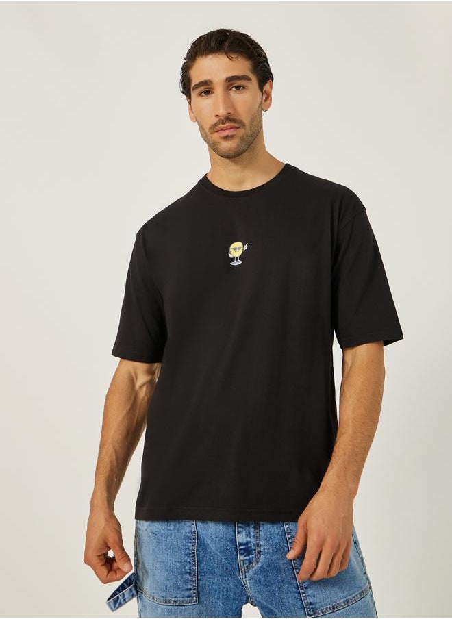 Styli - Animation Graphic Print Oversized T-Shirt - Image 1