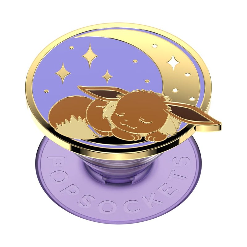 POPSOCKETS â€‹â€‹â€‹â€‹PopSockets Phone Grip with Expanding Kickstand, Adhesive Grip, Pokemon, Cute PopSockets - Enamel Sleeping Eevee - Image 1