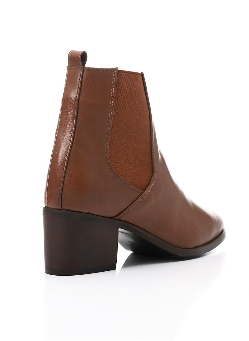 Mr.joe - Leather Tawny Havan Ankle Boot With Extension - Image 1