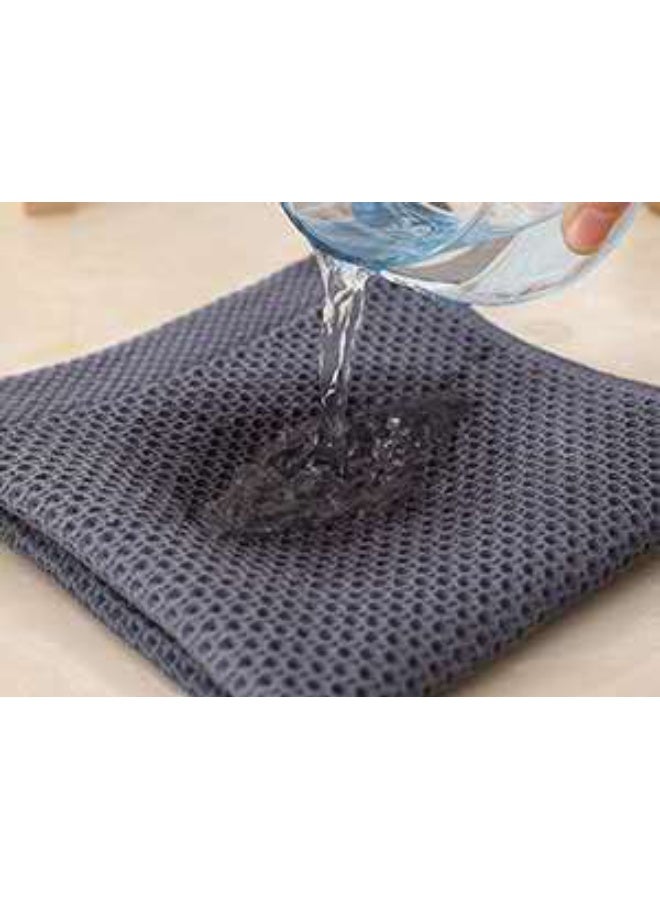 100% cotton waffle weave kitchen absorbent dishcloth, waffle tea towel super soft absorbent quick drying dish towel, kitchen square 34x34 cm, pack of 4 (blue) - Image 2