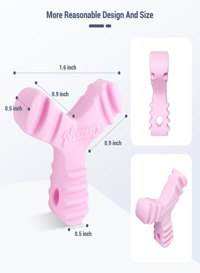 NFETLLD Chewies for Invisalign Aligners, Orthodontic Aligner Chewies Durable Aligner and Retainer Tray Seaters Medical Grade Silicone (Pack of 2) (Pink) - Image 4