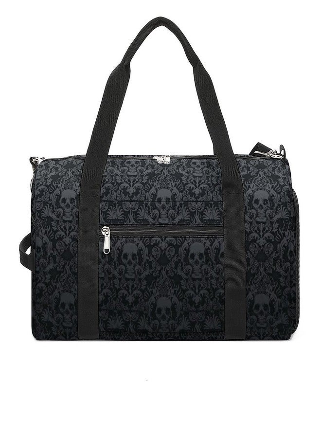 NELife Victorian Gothic Black Skull Sport Gym Duffle Travel Bag with Shoe Compartment,Wet Pocket for Men And Women - Image 1