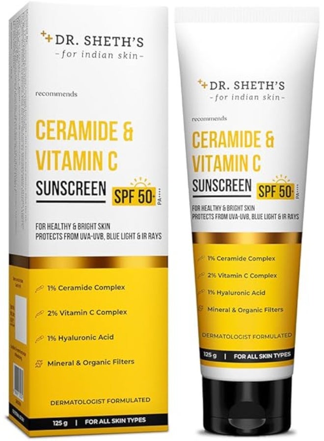Dr. Sheth's CERAMIDE & VITAMIN C SUNSCREEN - 125G