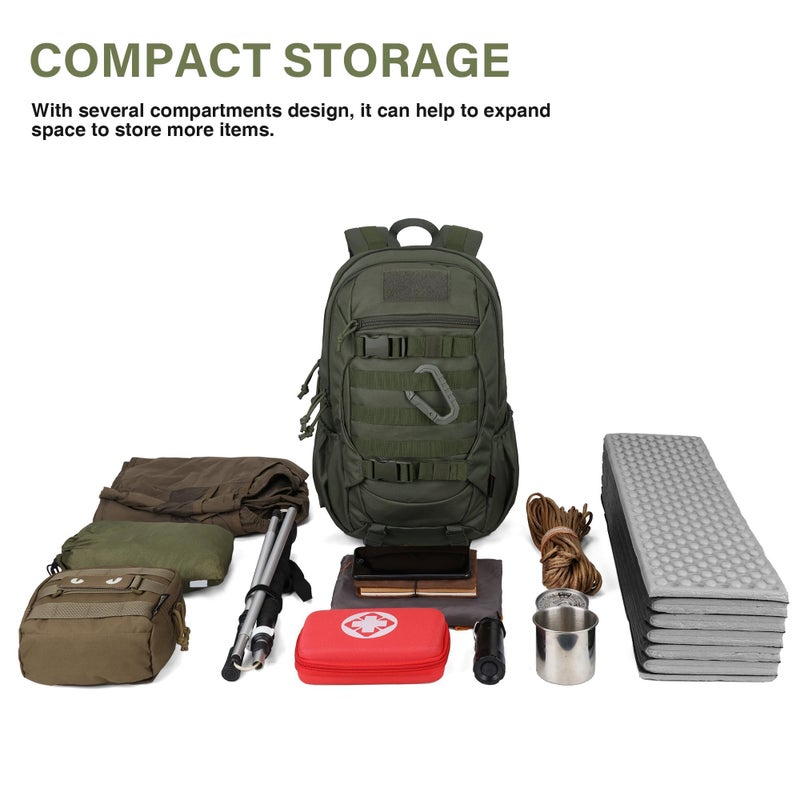 Mardingtop Tactical Molle Backpack for Men 18L EDC Hiking & Motorcycle Backpack - Image 3