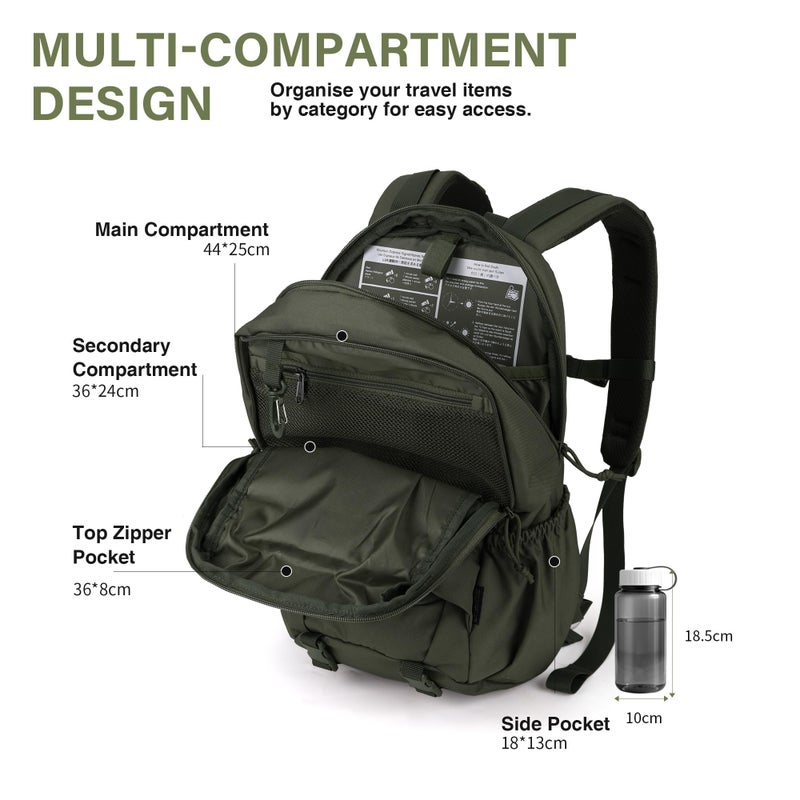 Mardingtop Tactical Molle Backpack for Men 18L EDC Hiking & Motorcycle Backpack - Image 4