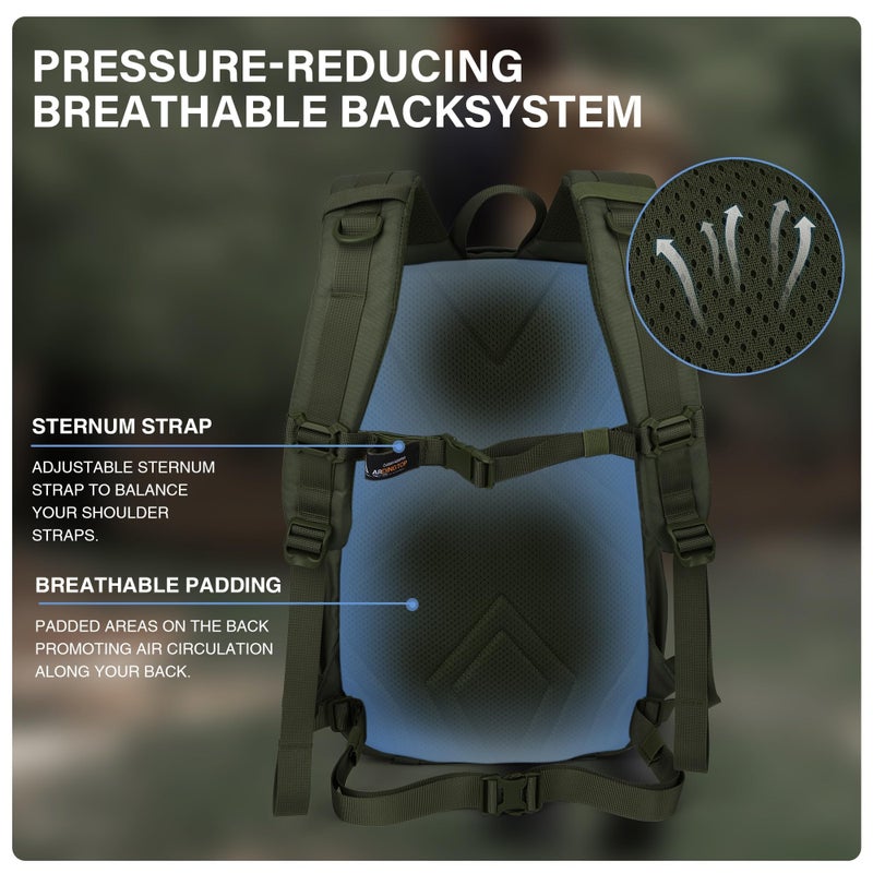 Mardingtop Tactical Molle Backpack for Men 18L EDC Hiking & Motorcycle Backpack - Image 5