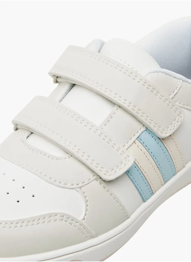 جونيورز Girls Panelled Sneakers With Hook And Loop Closure