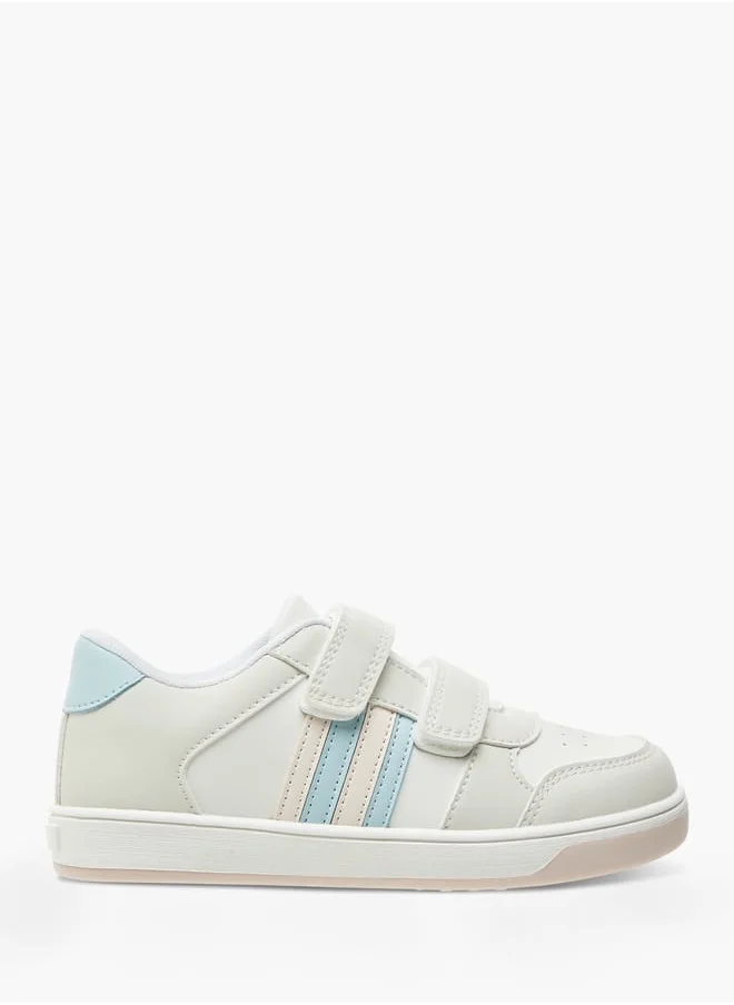 جونيورز Girls Panelled Sneakers With Hook And Loop Closure