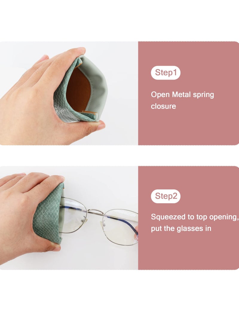 3-Pack Soft PU Sunglasses Cases, Portable Waterproof Eyeglasses Pouches, Anti-Scratch Leather Spectacles Bags for Men and Women. Perfect for Protecting Your Sunglasses! - Image 3