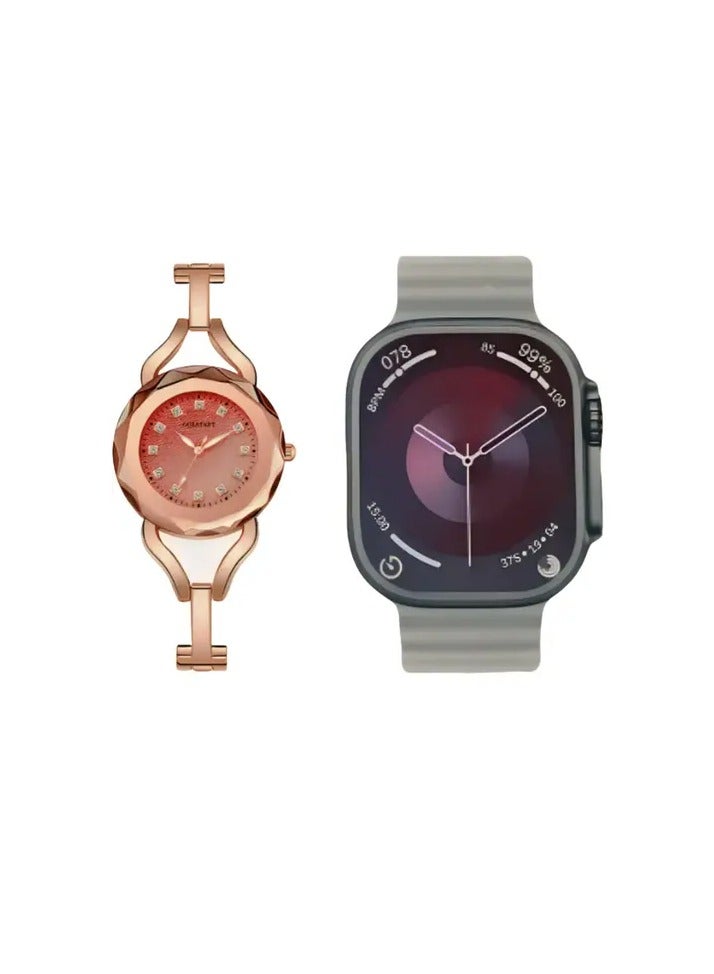 Tk Smart Family Watch Set TK600 Men's Watch + Women Iron Watch With 7 Touch And Protection Bands - Image 1