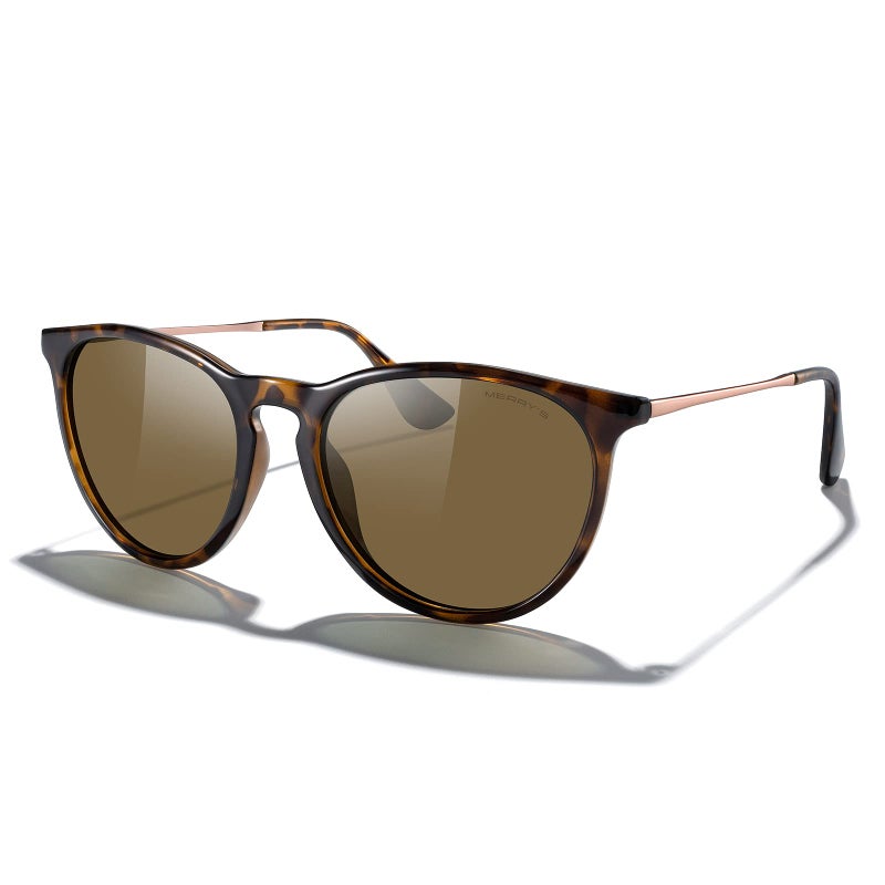 MERRY'S Vintage Polarized Sunglasses for Women Men Retro Round Mirrored Lens Sun glasses UV400 - Image 2