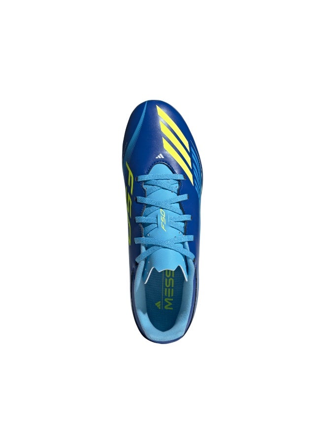 Adidas أحذية أديداس F50 ميسي كلوب للأراضي الثابتة/المتعددة - أزرق/أصفر شمسي - Image 2