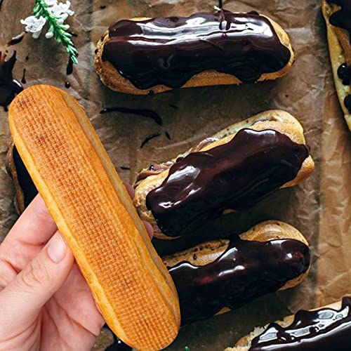 FETESUR Silicone Perforated Bread Mold for Baking, 12 Individual Oblong Baking Forms, Hot Dog Bun Mold, Silicone Molds for Making Crispy Bread Rolls, Eclairs and Milk Breads - Image 4