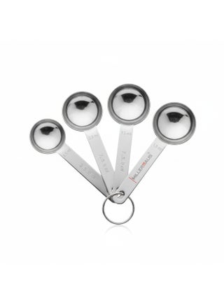 MILLERMAUS Stainless Steel Measuring Spoon Set - 4 Piece Professional Kitchen Measuring Spoons