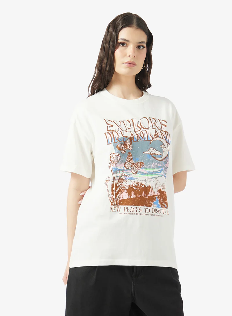 Ripples Ladies Drop Shoulder T-shirt