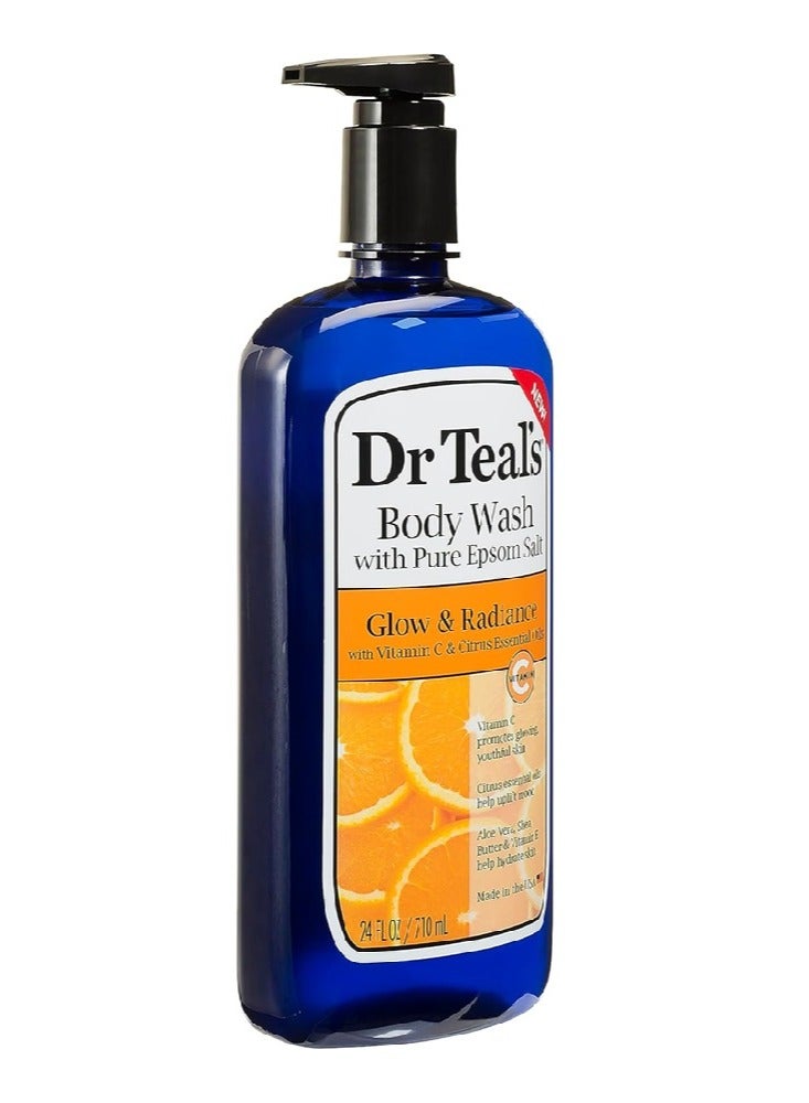 Dr Teal's Pure Epsom Salt Body Wash - Vitamin C and Citrus Oils, 710 ml - Image 2