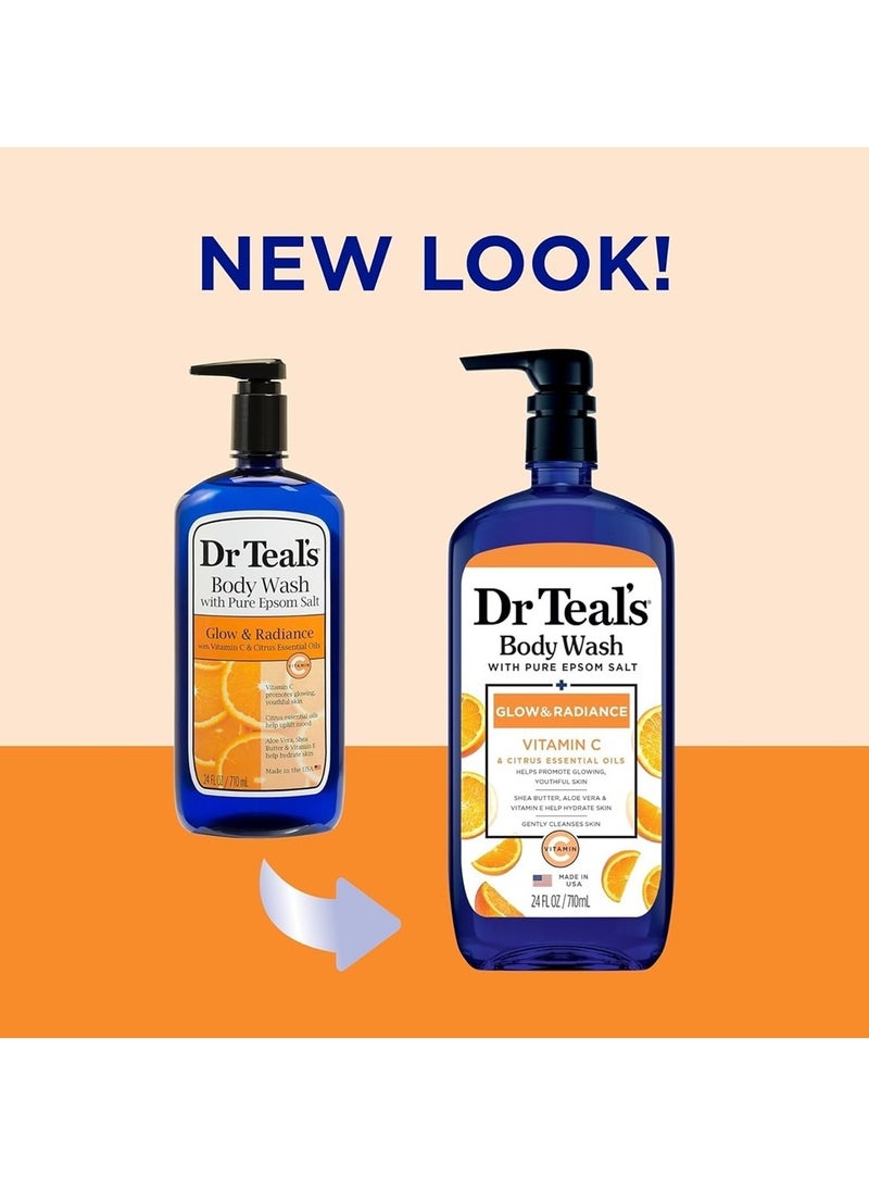 Dr Teal's Pure Epsom Salt Body Wash - Vitamin C and Citrus Oils, 710 ml - Image 4