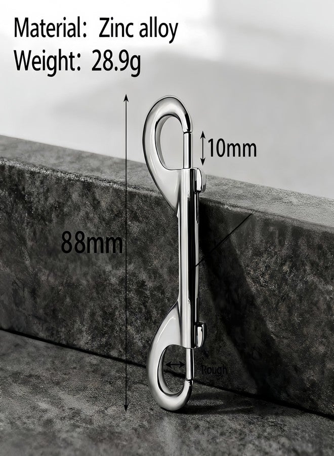 4 Pack 3.5 inch Heavy Duty Snap Hooks Double Sided Clips for Hanging Horse Tack Sling Feed Buckets Dog Leash Collar Key Chain Zinc Alloy Metal Snaps Clip - Image 2