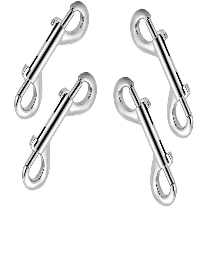 4 Pack 3.5 inch Heavy Duty Snap Hooks Double Sided Clips for Hanging Horse Tack Sling Feed Buckets Dog Leash Collar Key Chain Zinc Alloy Metal Snaps Clip - Image 1