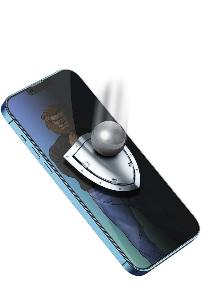 جرين ليون واقي شاشة iPhone 11 Pro Max 9H Steve Privacy Full Glass / مضاد للخدش / مقاوم للشحوم / مضاد للتجسس / مضاد لبصمات الأصابع / خالٍ من الفقاعات / شفاف للغاية / شديد الاستجابة - حافة سوداء / الخصوصية - Image 5