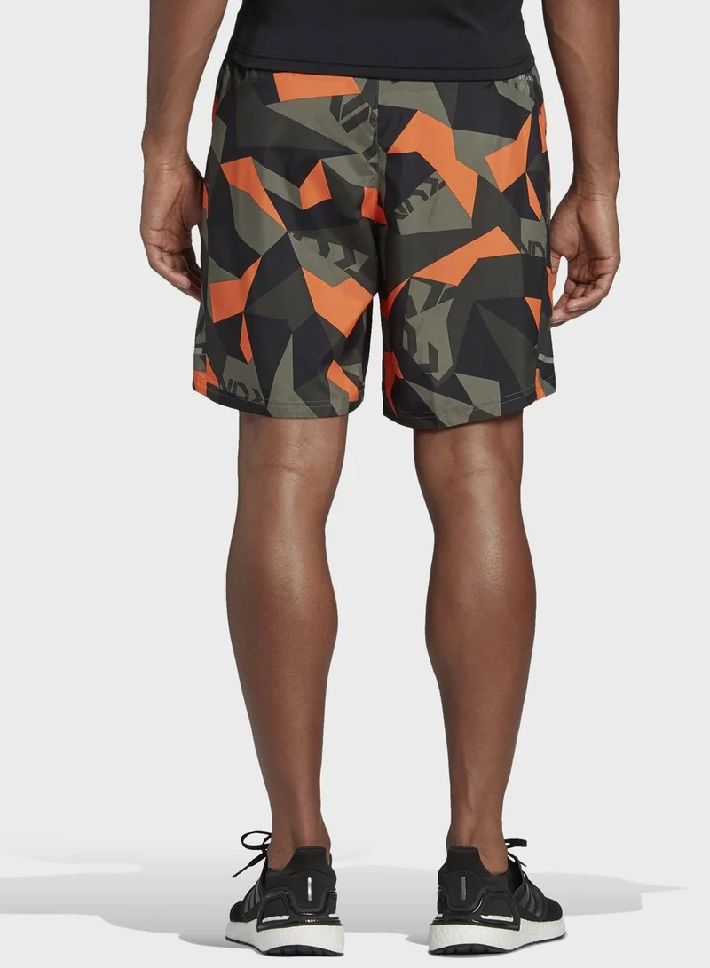 Adidas Run It Camo Shorts
