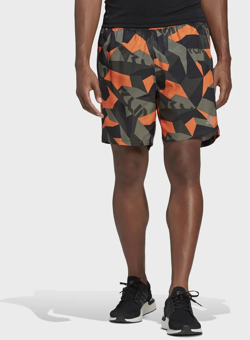 Adidas Run It Camo Shorts