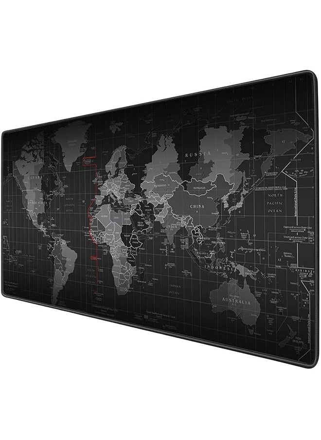 SKY-TOUCH - Large Gaming Mouse Pad 900X400Mm World Map Desk Pad Anti Skid Rubber Base And Stitched Edges Keyboard Mouse Mat For Gamers Home Office And Studio - Image 1
