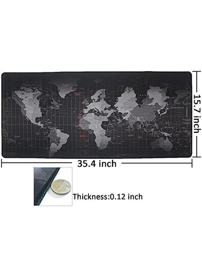 SKY-TOUCH - Large Gaming Mouse Pad 900X400Mm World Map Desk Pad Anti Skid Rubber Base And Stitched Edges Keyboard Mouse Mat For Gamers Home Office And Studio - Image 1