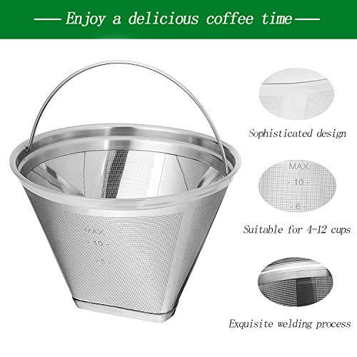 YEOSEN Coffee Filter 4 Cone Coffee Filter Reusable fit for Cuisenart Ninja Hamilton Beach Brewer (Not Applicable to Ninja CE251,Ninja CF200) - Image 2