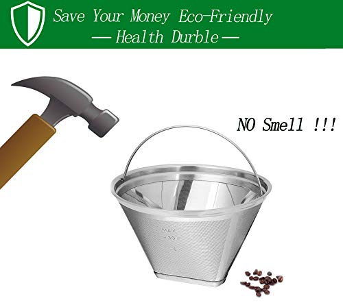 YEOSEN Coffee Filter 4 Cone Coffee Filter Reusable fit for Cuisenart Ninja Hamilton Beach Brewer (Not Applicable to Ninja CE251,Ninja CF200) - Image 4
