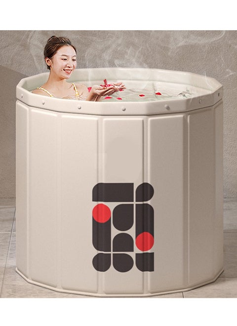 Large Capacity Waterproof Portable Non-Inflatable Folding Soaking Spa Bathtub Barrel, Household Large Shower Bathing Tubs, Separate Family Bathroom SPA Tub for Adults and Kid